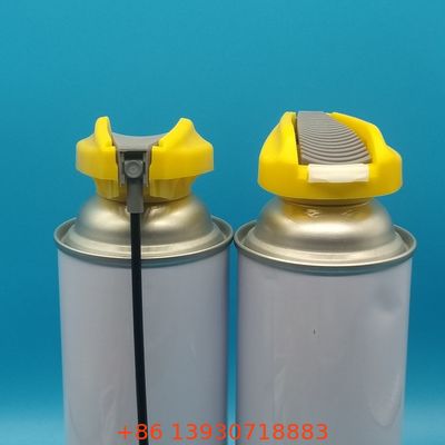 Cappuccio di spruzzo a scatto pieghevole a due vie per scatole di aerosol Opzioni di flusso e spruzzo