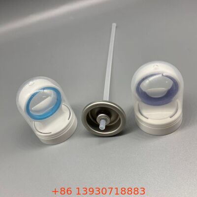 Valvola aerosol per protezione solare con coperchio di sicurezza per applicazioni di protezione solare a spruzzo continuo