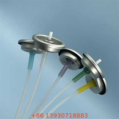 Valvola dosatrice con stelo in plastica da un pollice per sistemi di confezionamento aerosol e applicazioni di spray cosmetici con controllo di dosaggio preciso