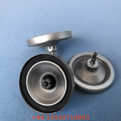 Valvola di ricarica per accendigas in lamiera stagnata da 40 mm con stelo in metallo