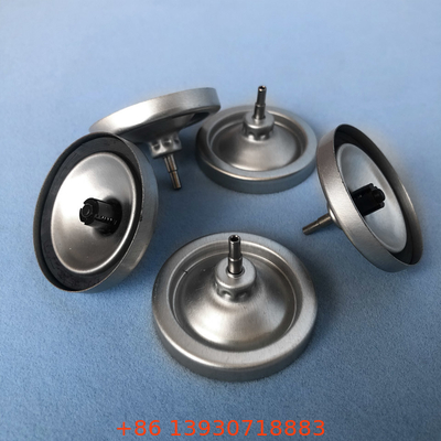 Valvola di ricarica per accendigas in lamiera stagnata da 40 mm con stelo in metallo