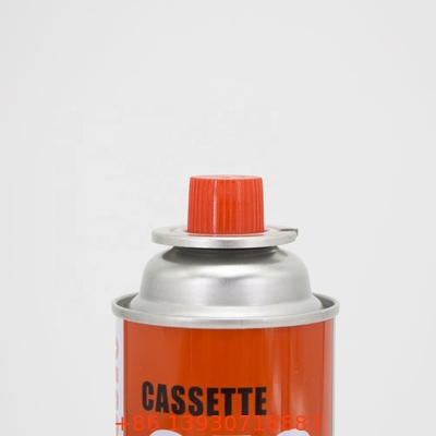 Valvola 223g del forno a gas da campeggio del butano dell'OEM da un pollice con la copertura rossa per la bomboletta di cottura dell'aerosol
