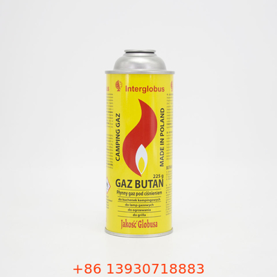 Bombola del fornello a gas portatile da 400 ml Piccola bombola del gas butano da 65 mm