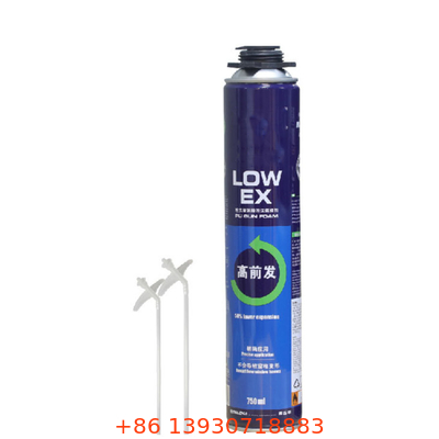 Aerosol PU foam cleaner spray valve for HVAC ductwork sealing