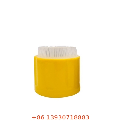 Tappo spray aerosol giallo in PP non ricaricabile per bomboletta in banda stagnata