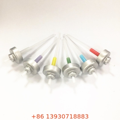Valvola aerosol dosata per deodorante da 20 mm con attuatore a forma di L