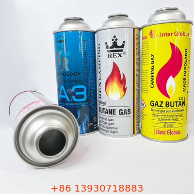 Serbatoio di gas di butano in latta / lattina di butano per campeggio