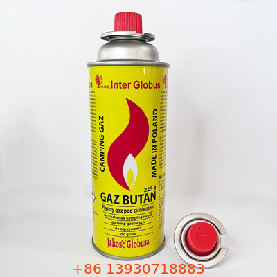 Bombola di gas diritta del butano della latta 220g della parete per la cottura della cottura