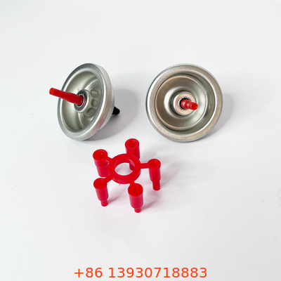 Metallo &amp; valvola di plastica della ricarica del gas con il gambo di plastica rosso del gas del butano