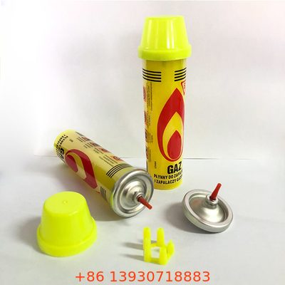 la scatola metallica delle bottiglie di gas della stufa di campeggio del butano 80ml riempie Eco amichevole