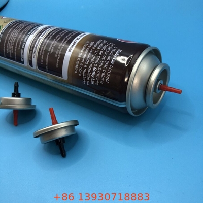 Valvola di riempimento di accenditore di gas in plastica/metallo Tazza e guarnizione di stagno laccato trasparente