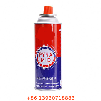 Canister di gas di butano a parete retta con materiale di latta resistente