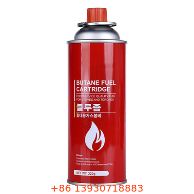 Vaso a gas di butano con 220 g e 227 g di capacità 65 x 158 mm per applicazioni industriali