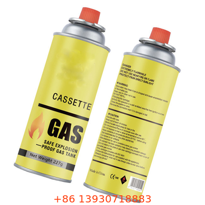Vaso di gas di butano resistente con logo personalizzato e costruzione in latta