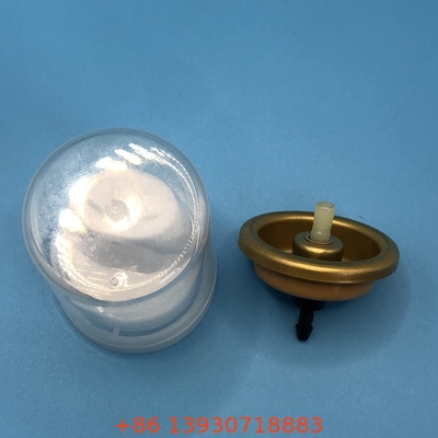 Valvola di mousse per capelli in aerosol invertito in alluminio dorato per applicazioni precise
