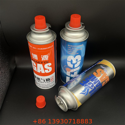 Cartuccia portatile di gas butano per stufe da campeggio.