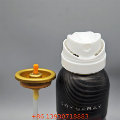 Valvola spray per il corpo deodorante ipoallergenico per formulazioni testate da dermatologi con sigilli senza profumo e nebulizzazione delicata