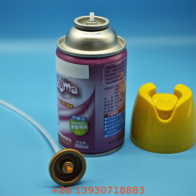 Valvola di rinfrescante d'aria a spruzzo aerosol sicura per bambini per prodotti per la fragranza domestica con sistema di distribuzione a prova di manomissione