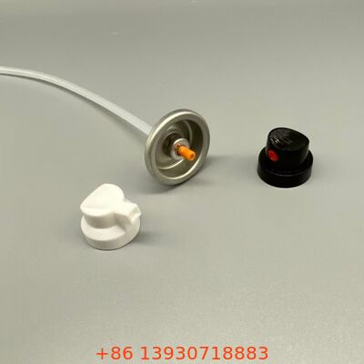 Valvola spray aerosol per shampoo secco progettata per prodotti rinfrescanti per capelli in polvere e nebbia