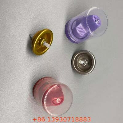 Sistema di distribuzione invertito Valvola aerosol per capelli con alluminio resistente alla corrosione e funzionalità a 360 gradi