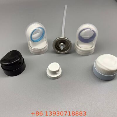 Valvola aerosol per protezione solare con coperchio di sicurezza per applicazioni di protezione solare a spruzzo continuo