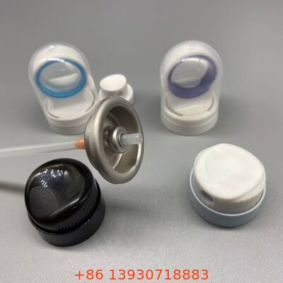 Valvola aerosol per la protezione solare con tecnologia di uscita controllata, ugello resistente a intasamento e funzionamento a 360 gradi