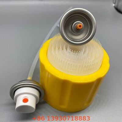 Valvola aerosol da 1 pollice per detergente di schiuma con tappo di spazzola integrato per spray di pulizia interna dell'auto