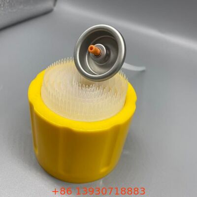 Sistema di valvole aerosol da 1 pollice con cappuccio a pennello per prodotti spray per la pulizia della schiuma