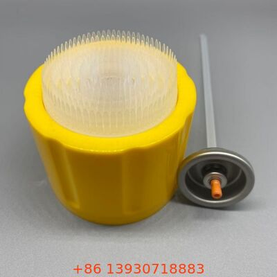 Valvola di spruzzo di schiuma multiuso con tappo di spazzola integrato per una distribuzione costante e un attuatore personalizzabile