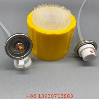 Sistema di valvole aerosol da 1 pollice con cappuccio a pennello per prodotti spray per la pulizia della schiuma