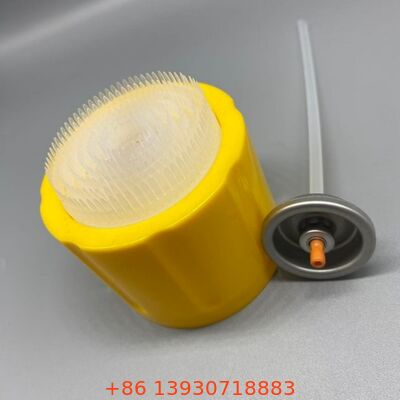 Valvola aerosol da 1 pollice per detergente di schiuma con tappo di spazzola integrato per spray di pulizia interna dell'auto