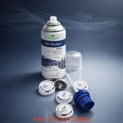 Valvola spray antibatterica per aerosol con erogazione di disinfettante a nebbia fine e dispenser protetto da schermo igienico in dimensioni della valvola da un pollice