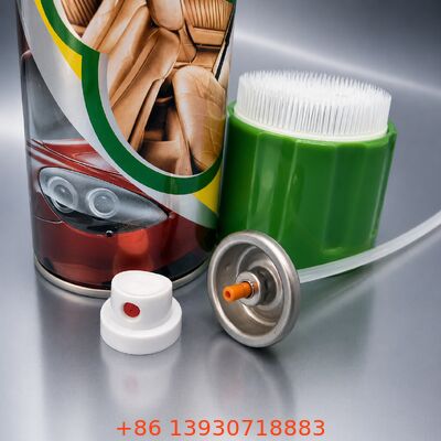 Valvola aerosol per pulitori di schiuma a taglio di grasso con design ad ampio orifizio per schiuma ad alta densità e materiali resistenti ai prodotti chimici