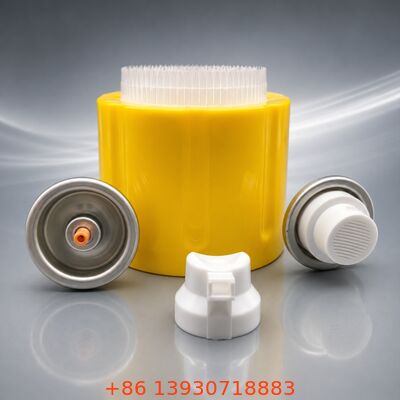 Set di valvole aerosol per schiuma industriale con dimensione valvola da 1 pollice e opzioni di tappo da 57 mm / 65 mm in costruzione metallo + plastica