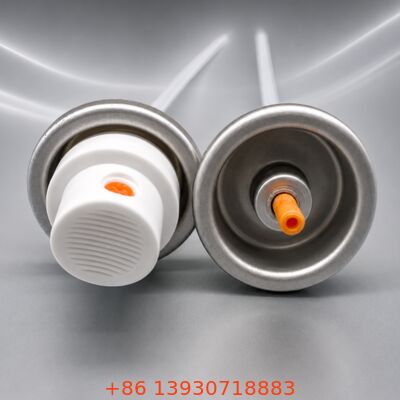 Set di valvole aerosol per schiuma industriale con dimensione valvola da 1 pollice e opzioni di tappo da 57 mm / 65 mm in costruzione metallo + plastica