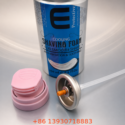 Valvola per aerosol per schiuma da barba con grilletto ergonomico con una sola mano, plastica e metallo resistenti alla corrosione e struttura di chiusura ermetica