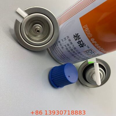Valvola a gas di butano aerosol con ugello DNM a prova di perdite, tolleranza ad alta pressione e materiali resistenti ai prodotti chimici per il campeggio invernale e la cottura in alta quota