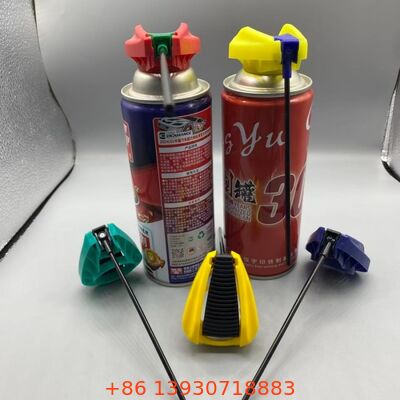 Attuatore a trigger pieghevole ad alte prestazioni con meccanismo di blocco a prova di perdite, tubo di estensione integrato e ugello di spruzzo a doppia azione per prodotti per la cura degli aerosol