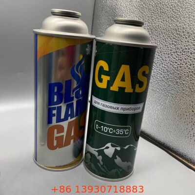 Cartuccia di gas di butano ricaricabile di 65 mm in latta di alta qualità per stufe da campeggio e cucina all'aperto