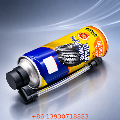 Valvola di distribuzione dell'aerosol da un pollice e assemblaggio dell'attuatore con costruzione in latta e personalizzazione OEM per la riparazione degli pneumatici