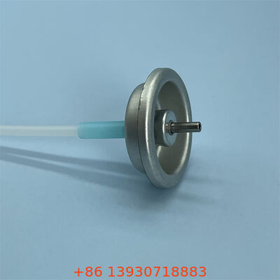 Valvola aerosol-metrata con uscita da 25 mcl a 400 mcl per sistema di distribuzione di dosi di precisione con tronco metallico e costruzione resistente ai prodotti chimici