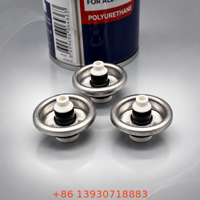 Valvola a spruzzo aerosol in schiuma PU pressurizzata da un pollice con progettazione di valvola maschile a fusto corto
