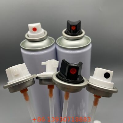 Valvola aerosol maschio resistente ai raggi UV con precisione coordinata per colore, con prestazioni di tenuta elevate e set di attuatori spray